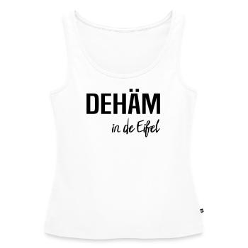 Dehäm in de Eifel - Zuhause in der Eifel - Frauen Premium Organic Tank Top - Weiß - Vorne - AI Model Female 172 light (172cm)