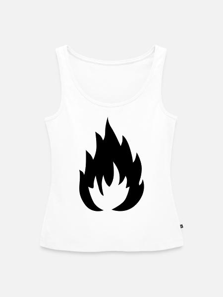 Flamme - Frauen Premium Organic Tank Top - Weiß