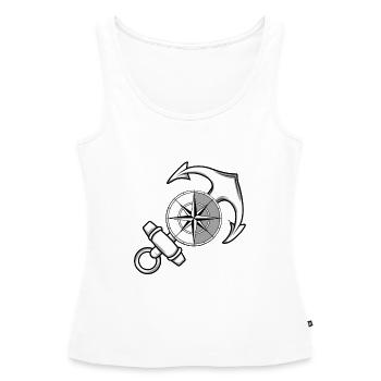 Nautical navigator. Commander Gift - Women’s Premium Organic Tank top - white - Front - AI Model Female 172 light (172cm)