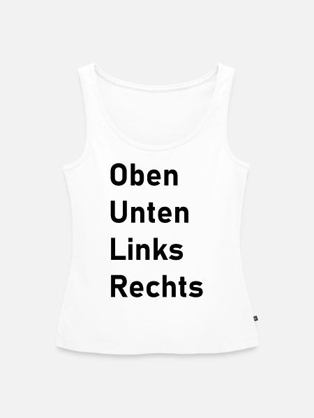 Richtungen - Frauen Premium Organic Tank Top - Weiß