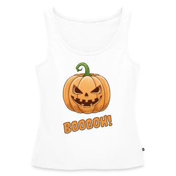 Halloween-Pumpkin - Frauen Premium Organic Tank Top - Weiß - Vorne - AI Model Female 172 light (172cm)