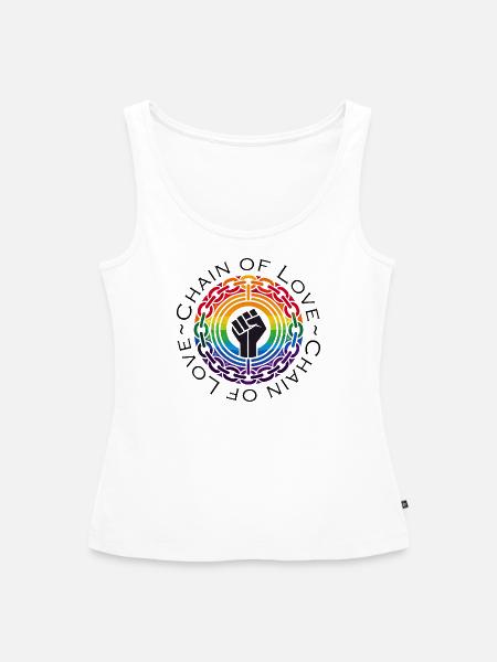 Chain of Love - Frauen Premium Organic Tank Top - Weiß