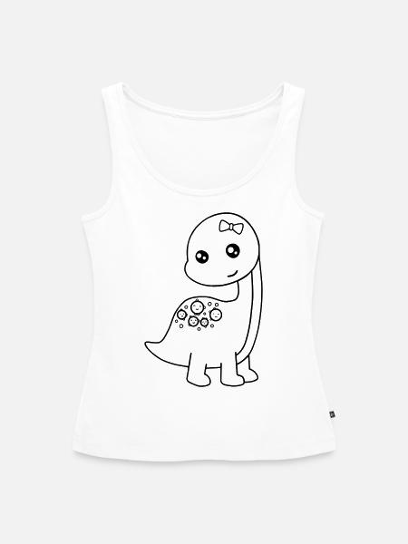 Dino - Frauen Premium Organic Tank Top - Weiß