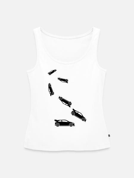 Auto Rennfahrer - Frauen Premium Organic Tank Top - Weiß
