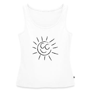 Sonne - Frauen Premium Organic Tank Top - Weiß - Vorne - AI Model Female 172 light (172cm)