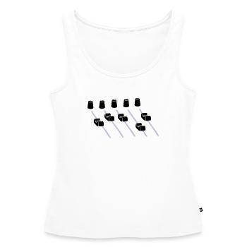 music mixer - Women’s Premium Organic Tank top - white - Front - AI Model Female 172 light (172cm)