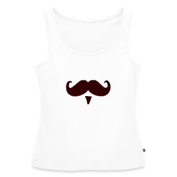 Schnurrbart Schnauz Oberlippenbart Geschenk - Frauen Premium Organic Tank Top - Weiß - Vorne - AI Model Female 172 light (172cm)