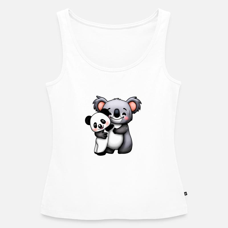 simpatico orso koala e orso panda squeeze e - Canottiera ecologica Premium da donna - bianco
