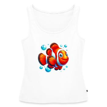 Poisson-clown - Débardeur bio Premium Femme - blanc - Devant - AI Model Female 172 light (172cm)
