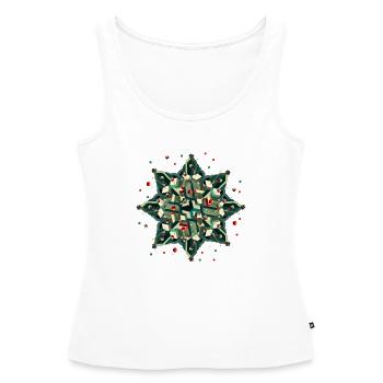 toller Weihnachtsstern im geometrischen Stil - Frauen Premium Organic Tank Top - Weiß - Vorne - AI Model Female 172 light (172cm)