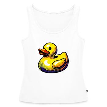 Caneton Canard Canard Canard - Débardeur bio Premium Femme - blanc - Devant - AI Model Female 172 light (172cm)