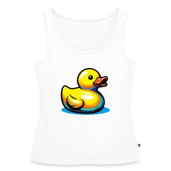 Caneton Canard Canard Canard - Débardeur bio Premium Femme - blanc - Devant - AI Model Female 172 light (172cm)