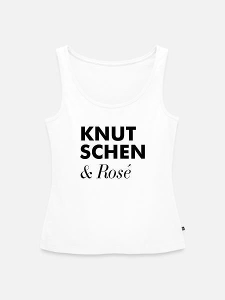 Knutschen Rosé Sommer Tshirt - Frauen Premium Organic Tank Top - Weiß