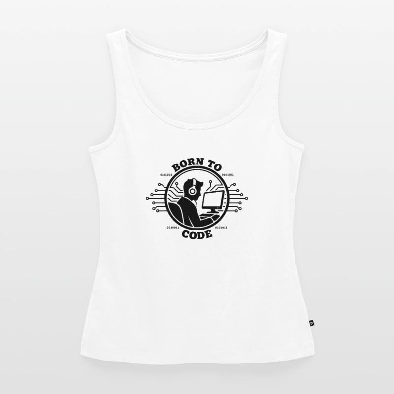 Codeur né pour coder Programmeur Débardeur bio Premium Femme