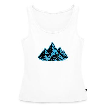 Berge Gipfel Symbol - Frauen Premium Organic Tank Top - Weiß - Vorne - AI Model Female 172 light (172cm)