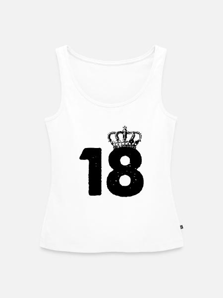 18 Krone - Frauen Premium Organic Tank Top - Weiß