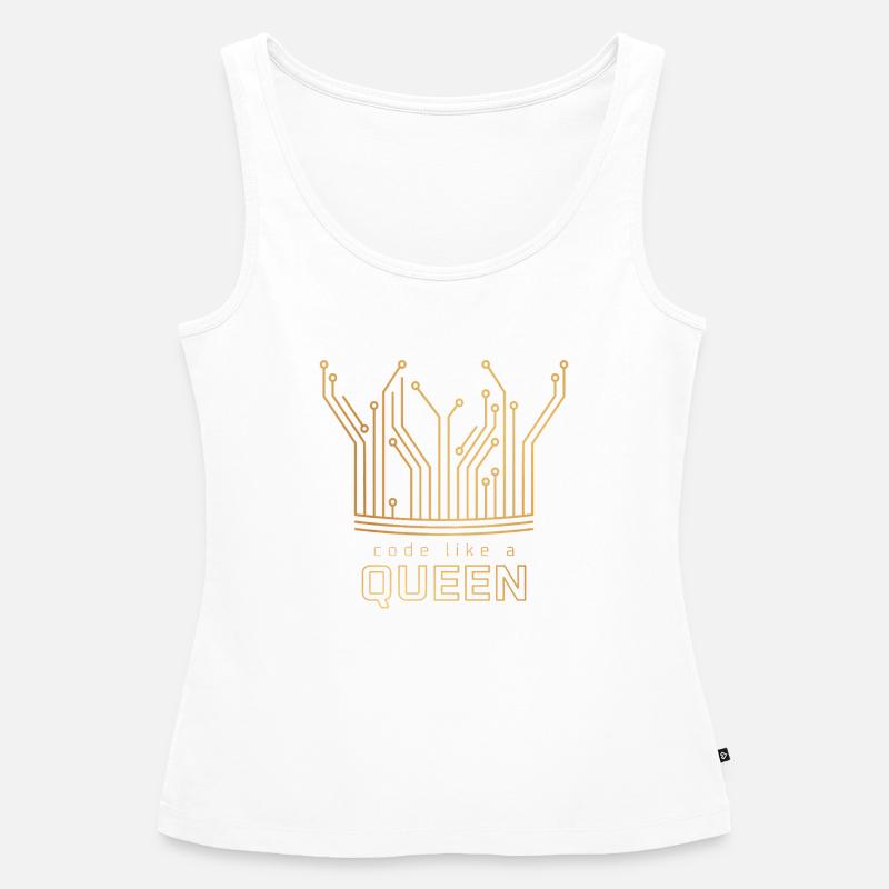 Code Like a Queen - Frauen Premium Organic Tank Top - Weiß