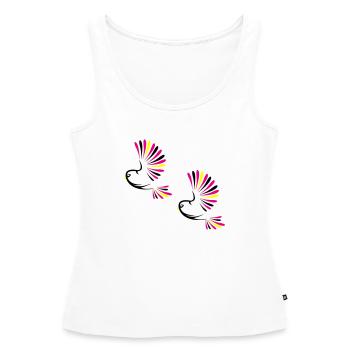 Vogel Bird - Débardeur bio Premium Femme - blanc - Devant - AI Model Female 172 light (172cm)