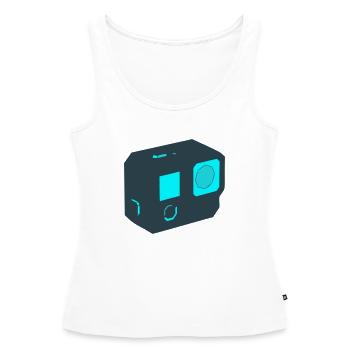 Action Camera Drone Icon - Women’s Premium Organic Tank top - white - Front - AI Model Female 172 light (172cm)