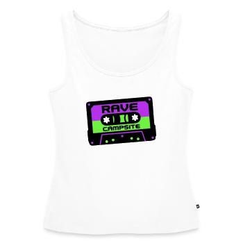 Rave Cassette Festival Logo - Débardeur bio Premium Femme - blanc - Devant - AI Model Female 172 light (172cm)