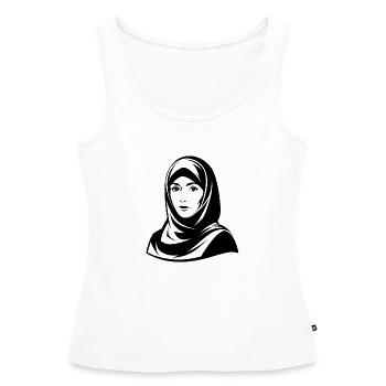 Hijab-Frau - Frauen Premium Organic Tank Top - Weiß - Vorne - AI Model Female 172 light (172cm)