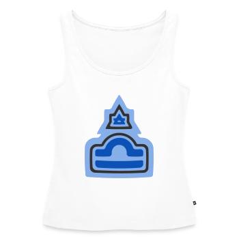 Zodiac Stammes-Waage und Luft - Frauen Premium Organic Tank Top - Weiß - Vorne - AI Model Female 172 light (172cm)