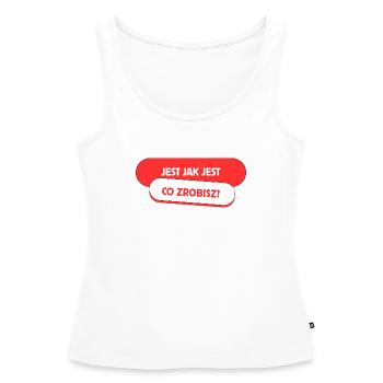 Es ist, wie es ist – Was wirst du tun? - Frauen Premium Organic Tank Top - Weiß - Vorne - AI Model Female 172 light (172cm)