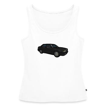 Black vintage Sedan - Women’s Premium Organic Tank top - white - Front - AI Model Female 172 light (172cm)