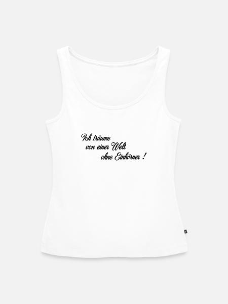 Welt ohne Einhoerner - Frauen Premium Organic Tank Top - Weiß