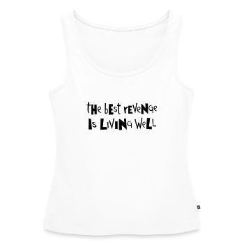 Beste Rache ... von Cean - Frauen Premium Organic Tank Top - Weiß - Vorne - AI Model Female 172 light (172cm)
