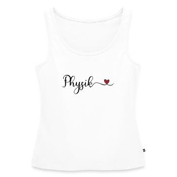 Physics - Women’s Premium Organic Tank top - white - Front - AI Model Female 172 light (172cm)