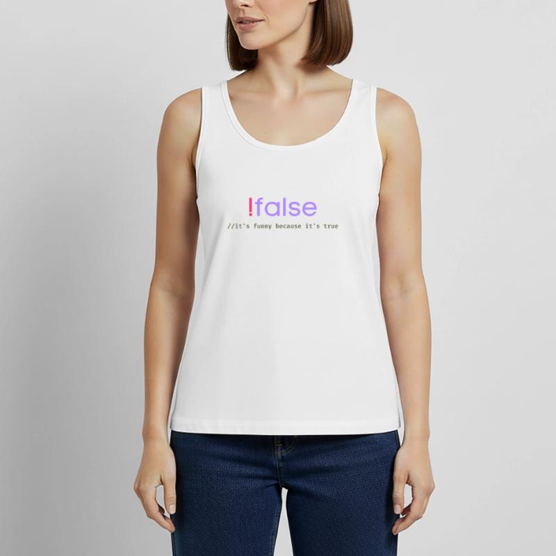 Jeu de mots sur la programmation Ifalse Funny Coder Débardeur bio Premium Femme