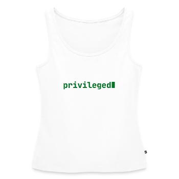 Feeling Privileged | Developer mood | dark - Frauen Premium Organic Tank Top - Weiß - Vorne - AI Model Female 172 light (172cm)