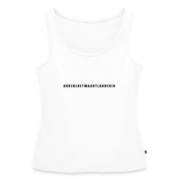 Härzbluetwaadtlander, Canton de Vaud - Débardeur bio Premium Femme - blanc - Devant - AI Model Female 172 light (172cm)