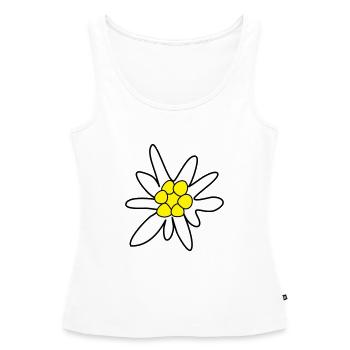 Edelweiss, fleur - Débardeur bio Premium Femme - blanc - Devant - AI Model Female 172 light (172cm)