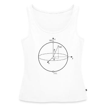 Bloch Sphere - Women’s Premium Organic Tank top - white - Front - AI Model Female 172 light (172cm)