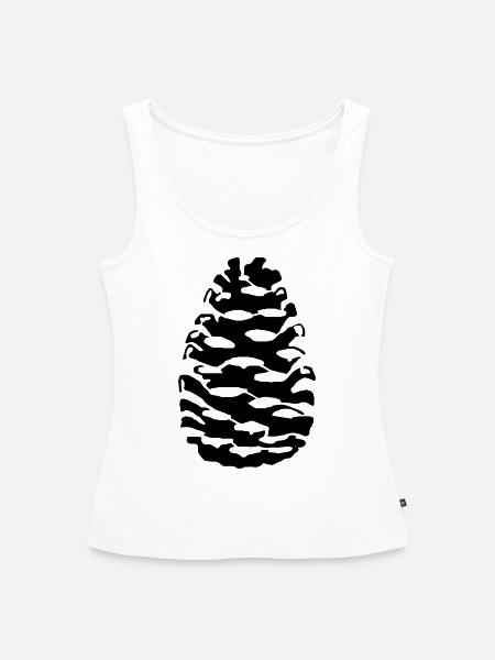 Tannenzapfen Zapfen Pine - Frauen Premium Organic Tank Top - Weiß