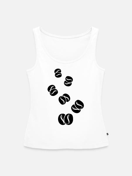 Kaffeebohne Symbol - Frauen Premium Organic Tank Top - Weiß