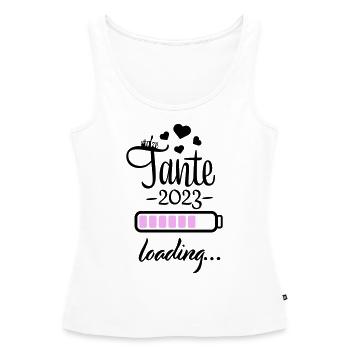 tante 2023 2f 18 - Frauen Premium Organic Tank Top - Weiß - Vorne - AI Model Female 172 light (172cm)