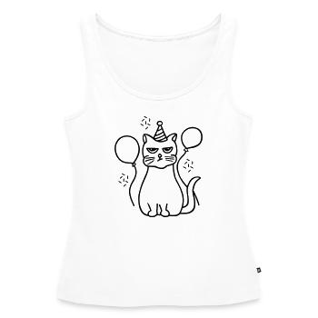 Grumpy cat - Women’s Premium Organic Tank top - white - Front - AI Model Female 172 light (172cm)