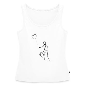 In love - Women’s Premium Organic Tank top - white - Front - AI Model Female 172 light (172cm)