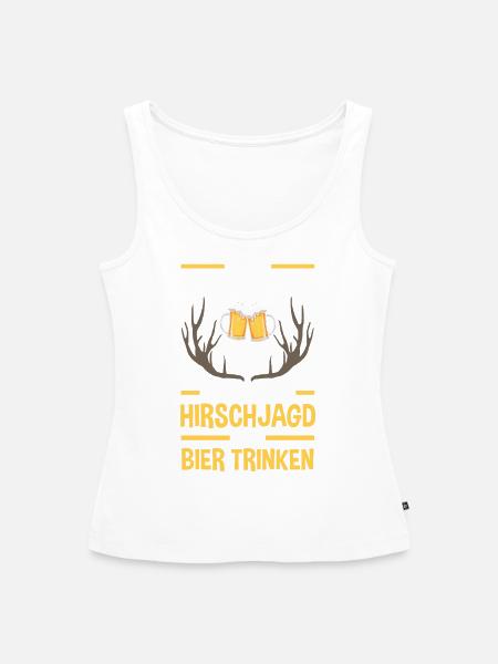 Jäger Hirschjagd Bier Jagd - Frauen Premium Organic Tank Top - Weiß