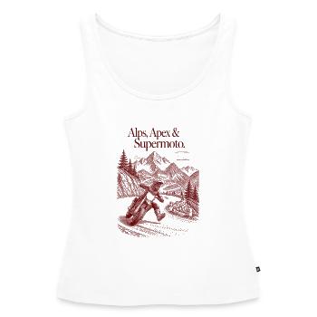 Alps and Apex - Supermoto - Frauen Premium Organic Tank Top - Weiß - Vorne - AI Model Female 172 light (172cm)