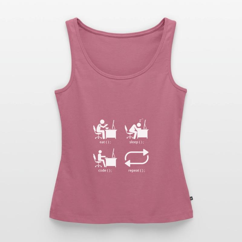 Eat Sleep Code Repeat Coder Programmer Software De Frauen Premium Organic Tank Top