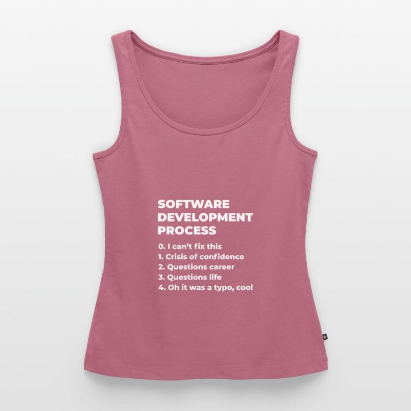 Software Development Process Programmer Coder Nerd Frauen Premium Organic Tank Top
