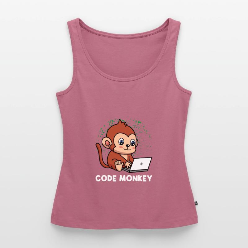 Code Monkey Programming Coder Computer Geek Develo Frauen Premium Organic Tank Top
