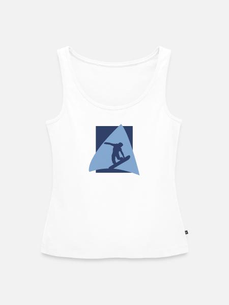 Snowboarder Wintersport - Frauen Premium Organic Tank Top - Weiß