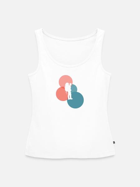 Backpacking Wandern Pilger - Frauen Premium Organic Tank Top - Weiß