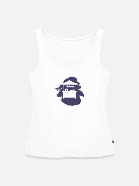 Fast Food lecker - Frauen Premium Organic Tank Top - Weiß