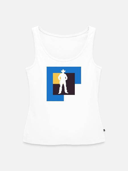 Western Reiter Sattel - Frauen Premium Organic Tank Top - Weiß